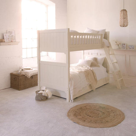 Little Folks Furniture Fargo Bunk Bed With Trundle In Ivory White 