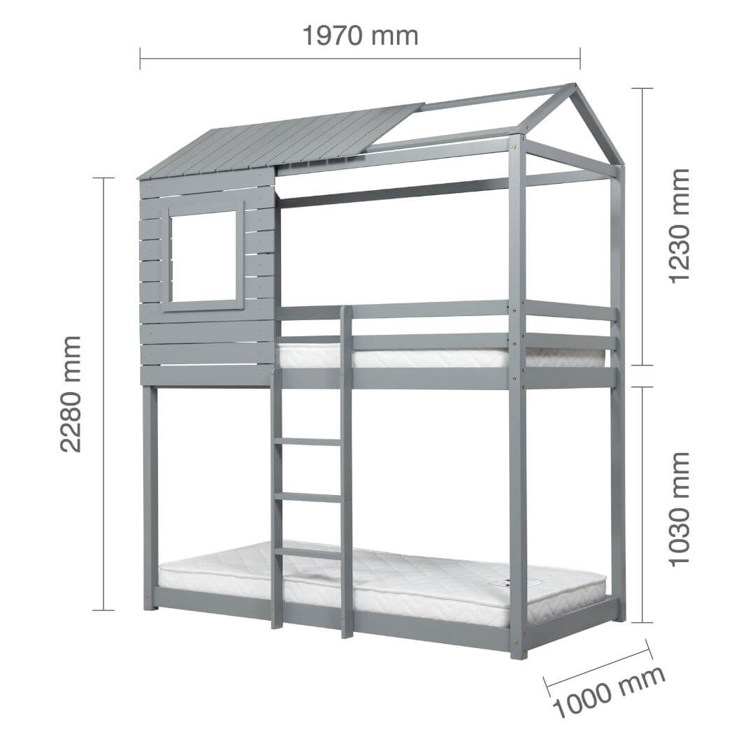 Birlea Adventure Bunk Bed in Grey - JoJoBeds