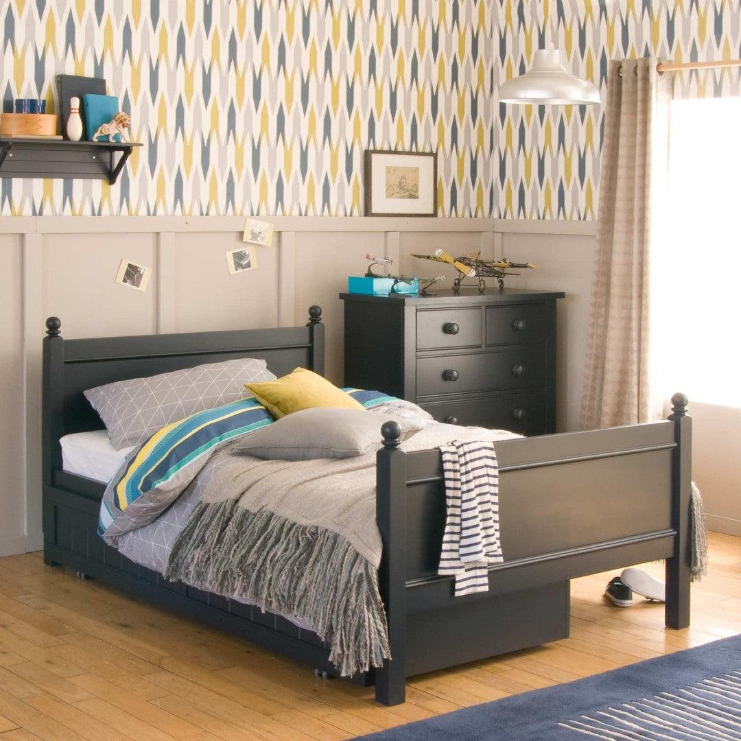 Little Folks Fargo Small Double Bed with Trundle In Painswick Blue 