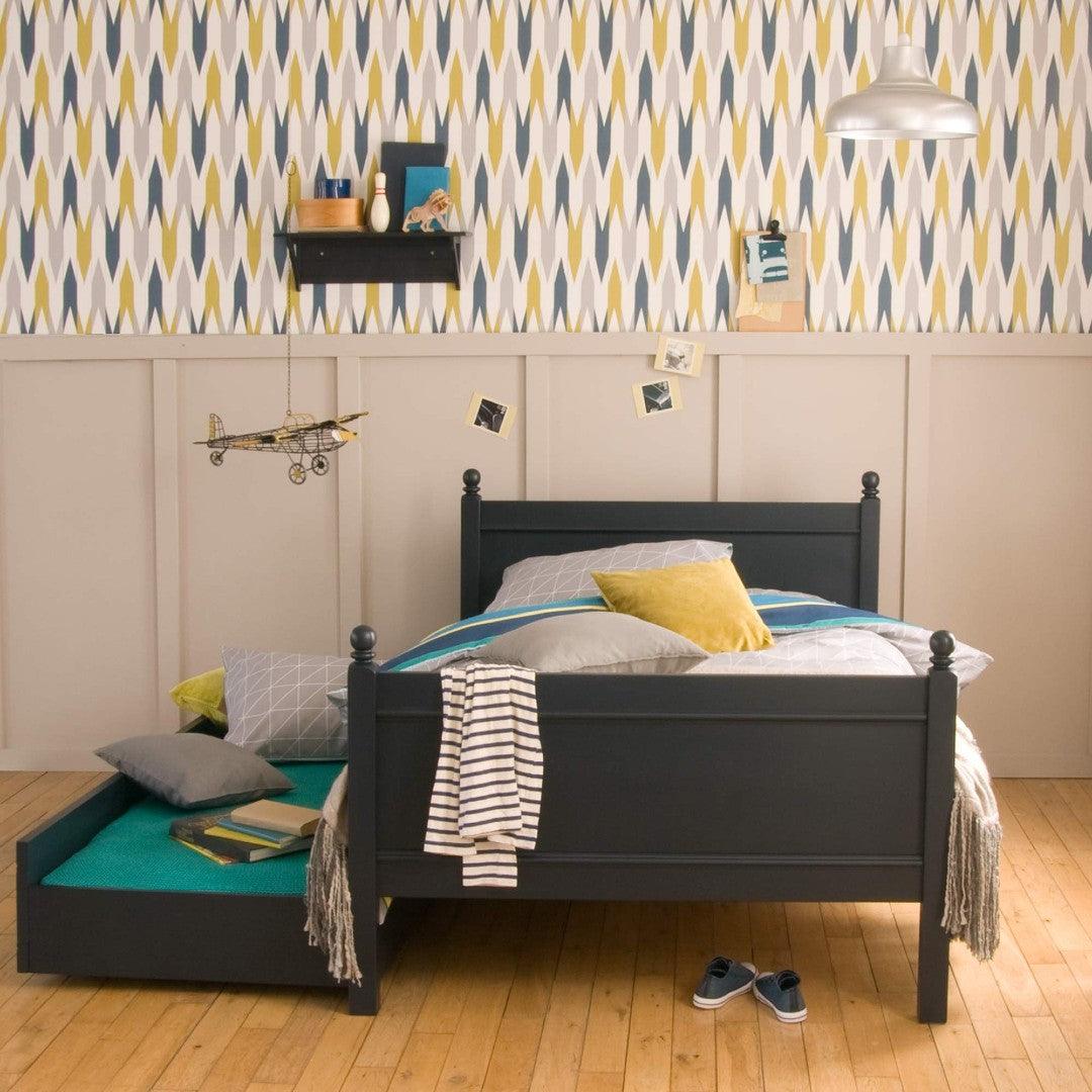 Little Folks Fargo Small Double Bed with Trundle In Painswick Blue