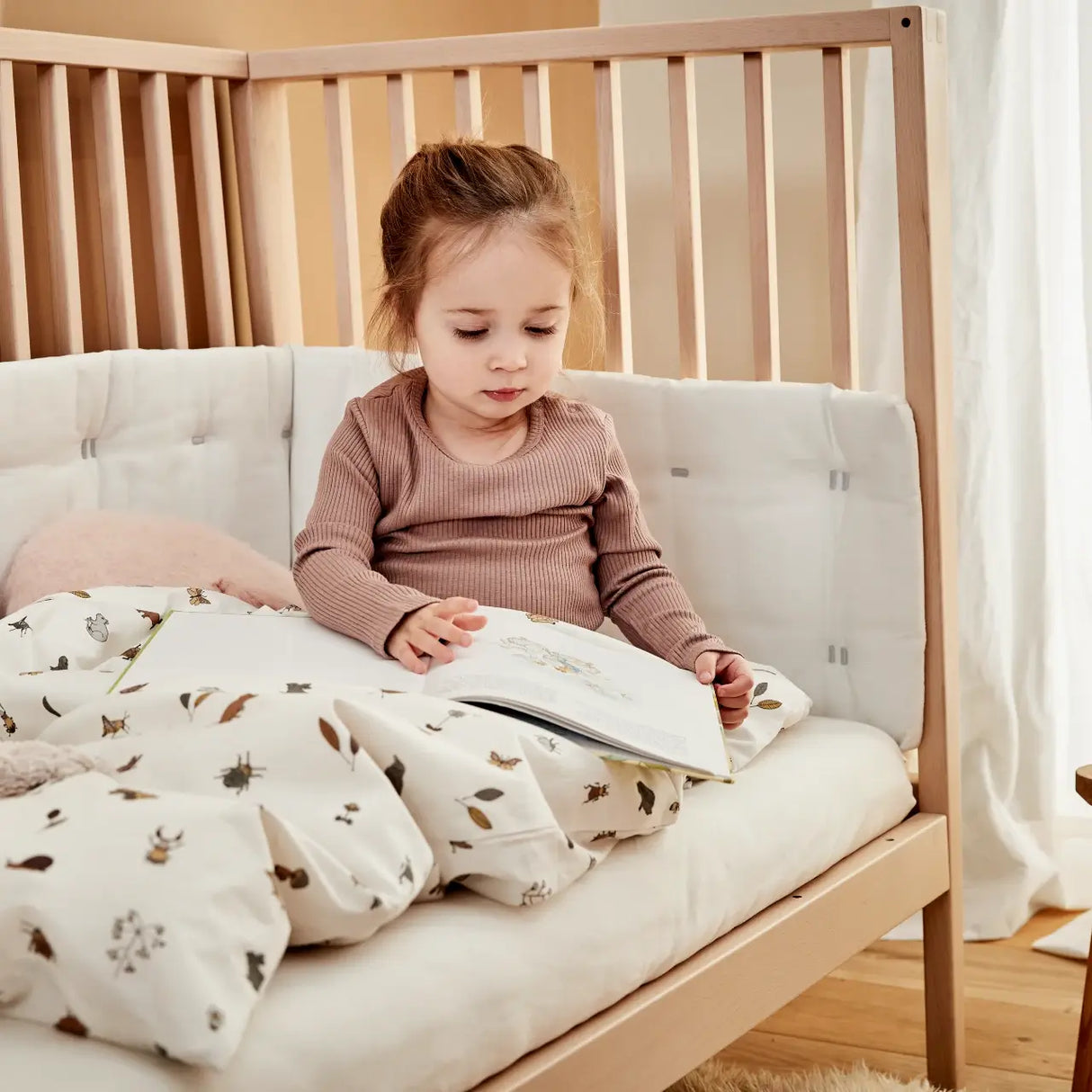 Leander Linea Baby Cot in Beech 