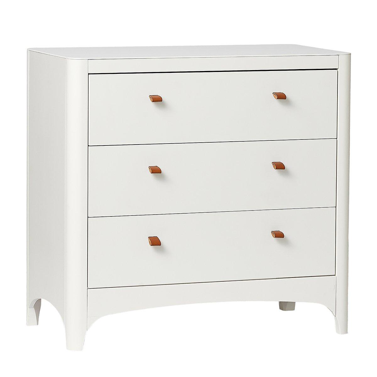 Leander Classic 3 Drawer Dresser in White 