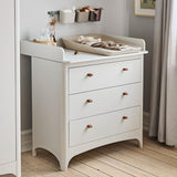 Leander Classic 3 Drawer Dresser in White 