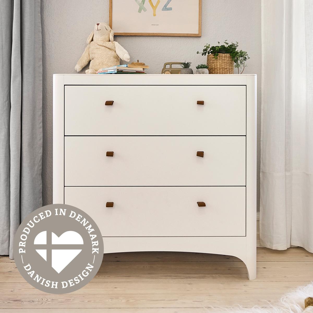 Leander Classic 3 Drawer Dresser in White