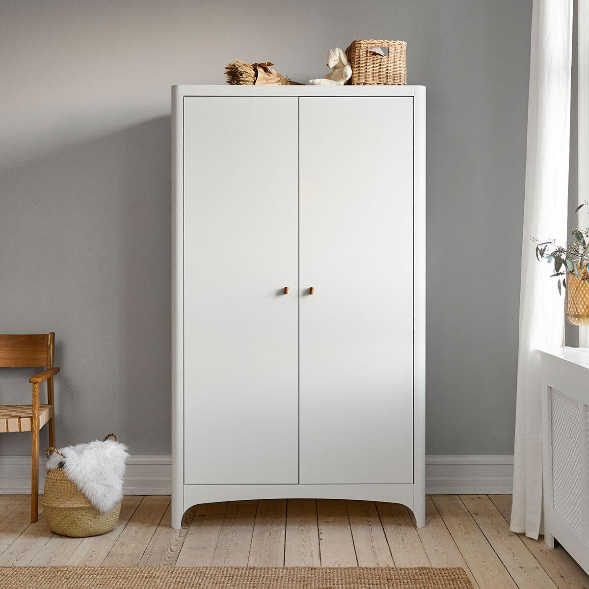 Leander Classic Wardrobe with 2 Doors in White 