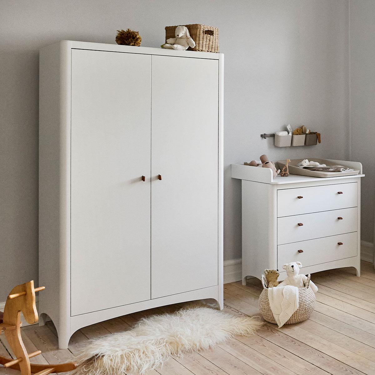 Leander Classic Wardrobe with 2 Doors in White