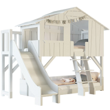 Mathy By Bols Treehouse Bunk Bed with Platform and Slide 