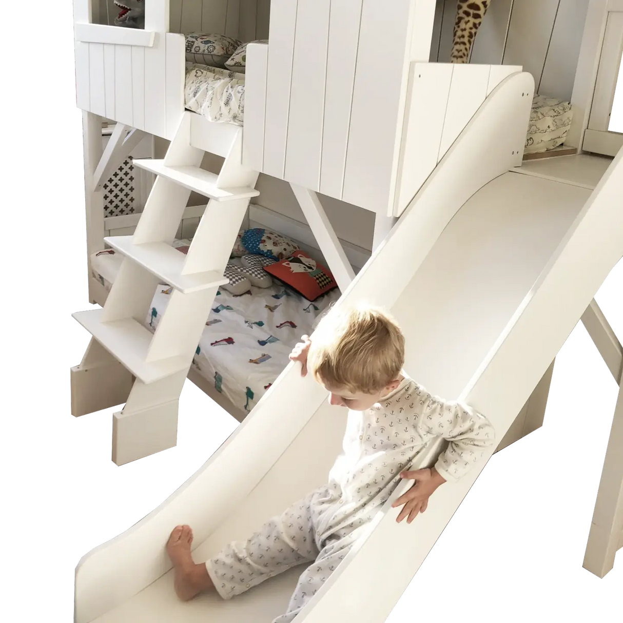 Mathy By Bols Treehouse Bunk Bed with Platform and Slide 