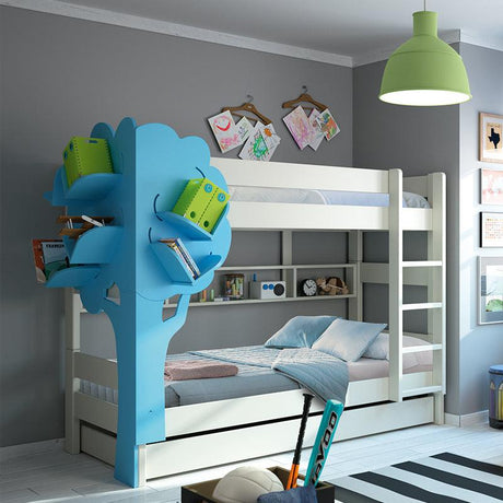 Mathy by Bols Dominique Bunk Bed With Tree Bookcase 