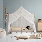 Oliver Furniture Camp Canopy Bed in White/Oak