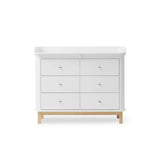 Oliver Furniture Wood Nursery Dresser 6 Drawers in White/Oak