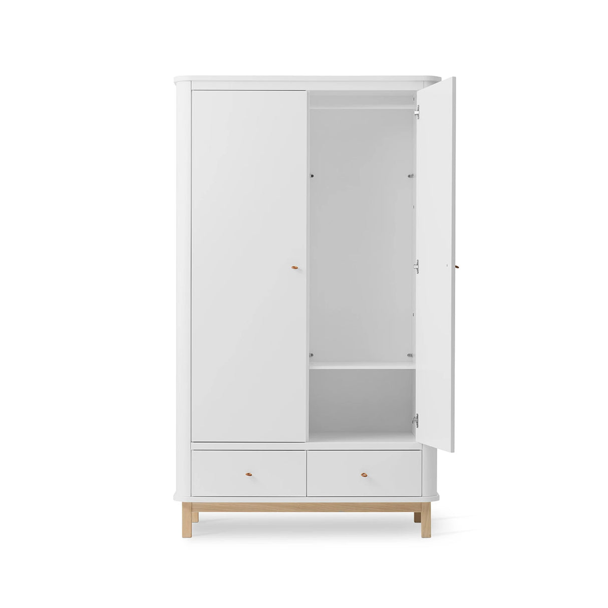 Oliver Furniture 2 Door Wood Wardrobe in White/Oak