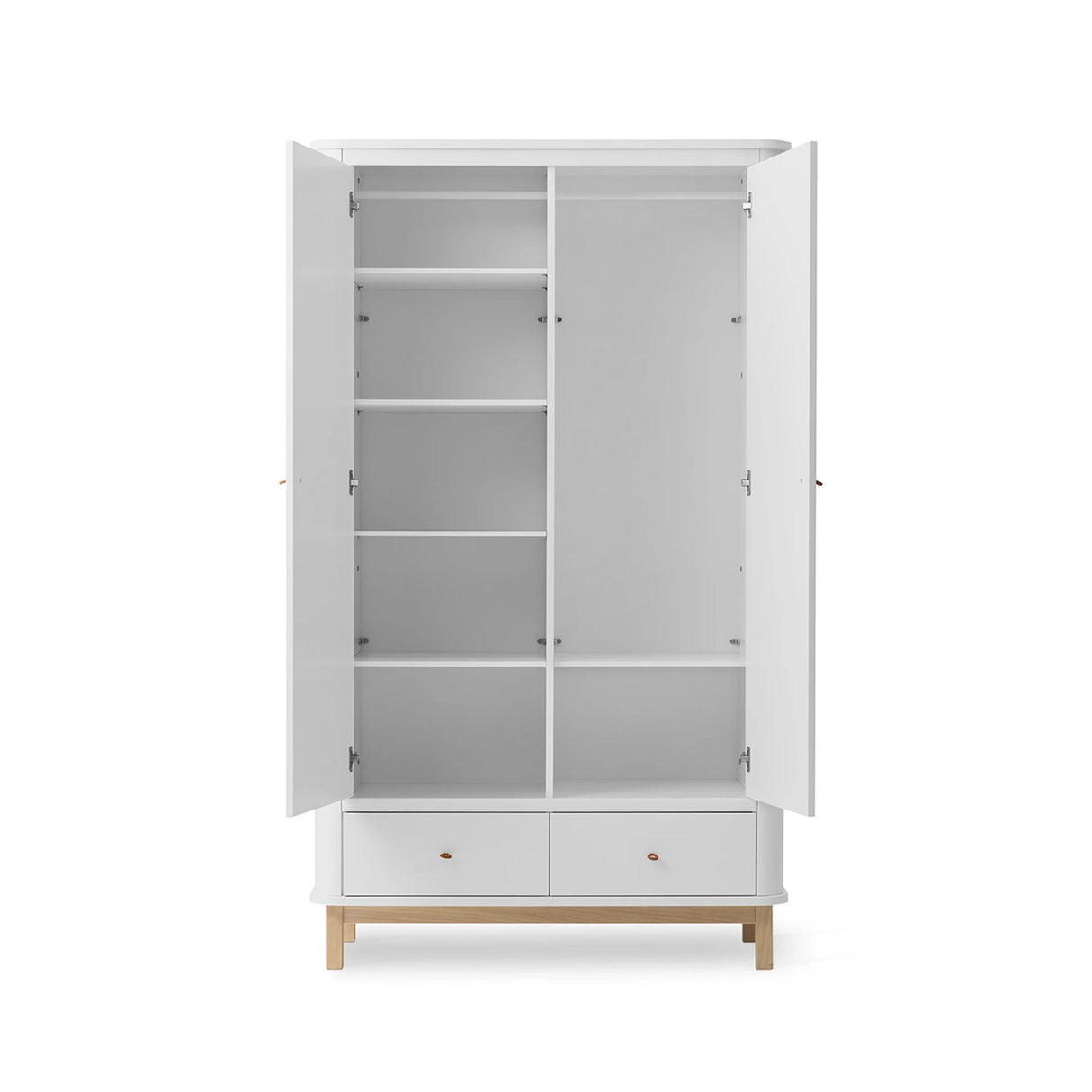 Oliver Furniture 2 Door Wood Wardrobe in White/Oak