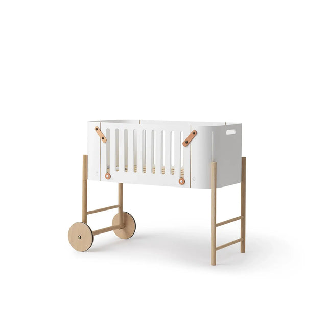 Oliver Furniture Wood Co-Sleeper in White/Oak Inc Bench Conversion 