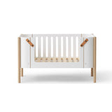 Oliver Furniture Wood Co-Sleeper in White/Oak Inc Bench Conversion