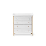 Oliver Furniture Wood Dresser 4 Drawers in White/Oak