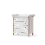 Oliver Furniture Wood Dresser 4 Drawers in White/Oak