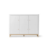 Oliver Furniture Wood Multi Cupboard 3 Doors in White/Oak