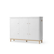 Oliver Furniture Wood Multi Cupboard 3 Doors in White/Oak