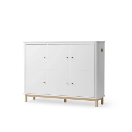 Oliver Furniture Wood Multi Cupboard 3 Doors in White/Oak