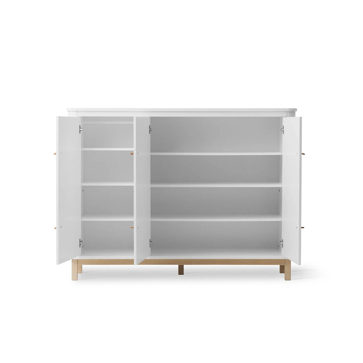 Oliver Furniture Wood Multi Cupboard 3 Doors in White/Oak