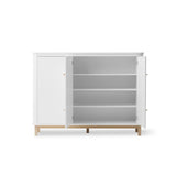 Oliver Furniture Wood Multi Cupboard 3 Doors in White/Oak