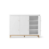 Oliver Furniture Wood Multi Cupboard 3 Doors in White/Oak