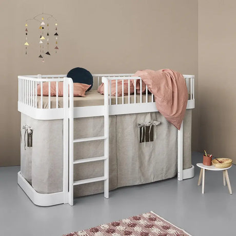 Oliver Furniture Wood Original Low Loft Bed in White