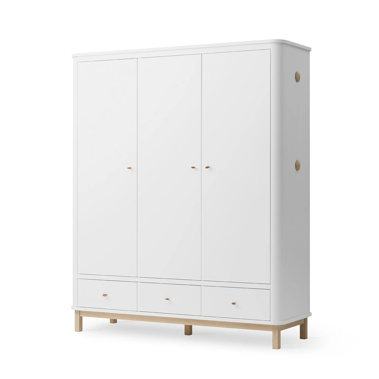 Oliver Furniture Wood Wardrobe in White/Oak