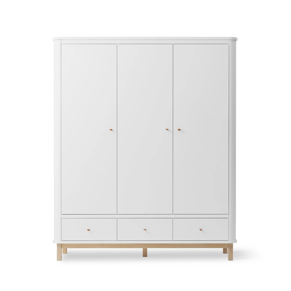 Oliver Furniture Wood Wardrobe in White/Oak