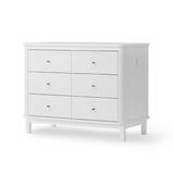 Oliver Furniture Wood Dresser with 6 Drawers in White