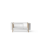 Oliver Furniture Wood Mini+ Cot Bed Including Junior Kit in White/Oak