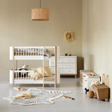 Oliver Furniture Wood Mini+ Low Bunk Bed in White/Oak