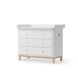 Oliver Furniture Wood Nursery Dresser 6 Drawers in White/Oak