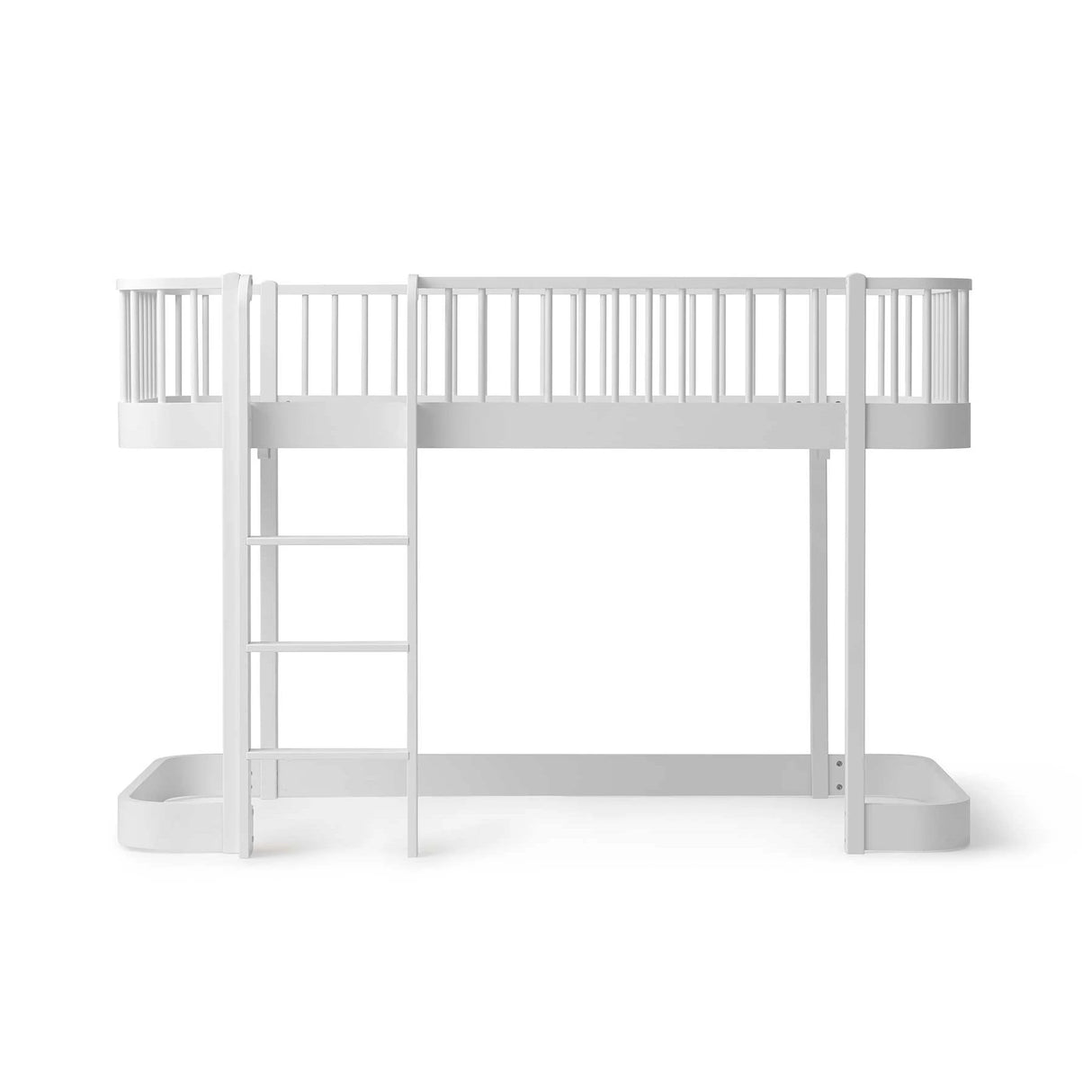 Oliver Furniture Wood Original Low Loft Bed in White