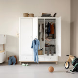 Oliver Furniture Wood Wardrobe in White/Oak