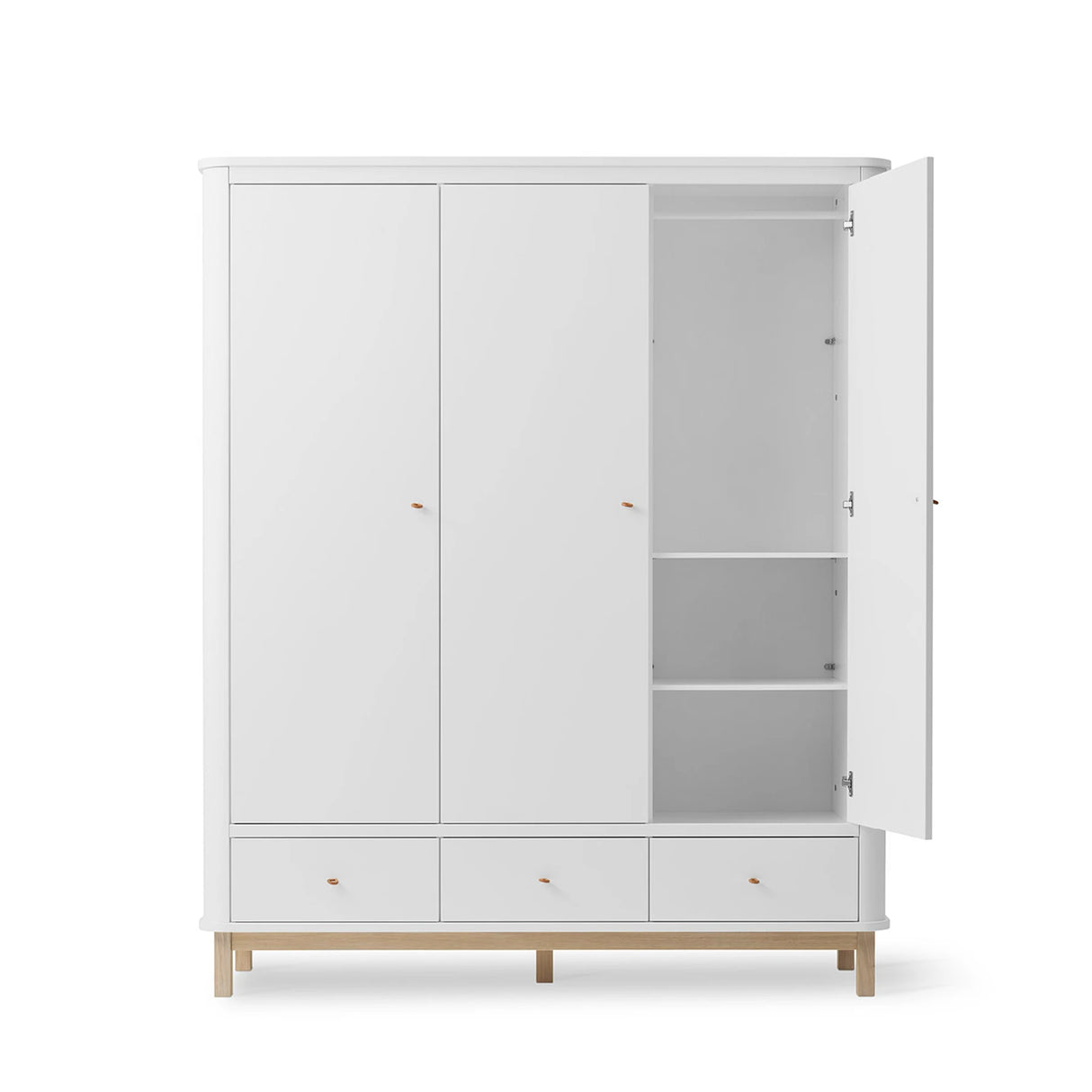 Oliver Furniture Wood Wardrobe in White/Oak