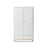 Oliver Furniture 2 Door Wood Wardrobe in White/Oak