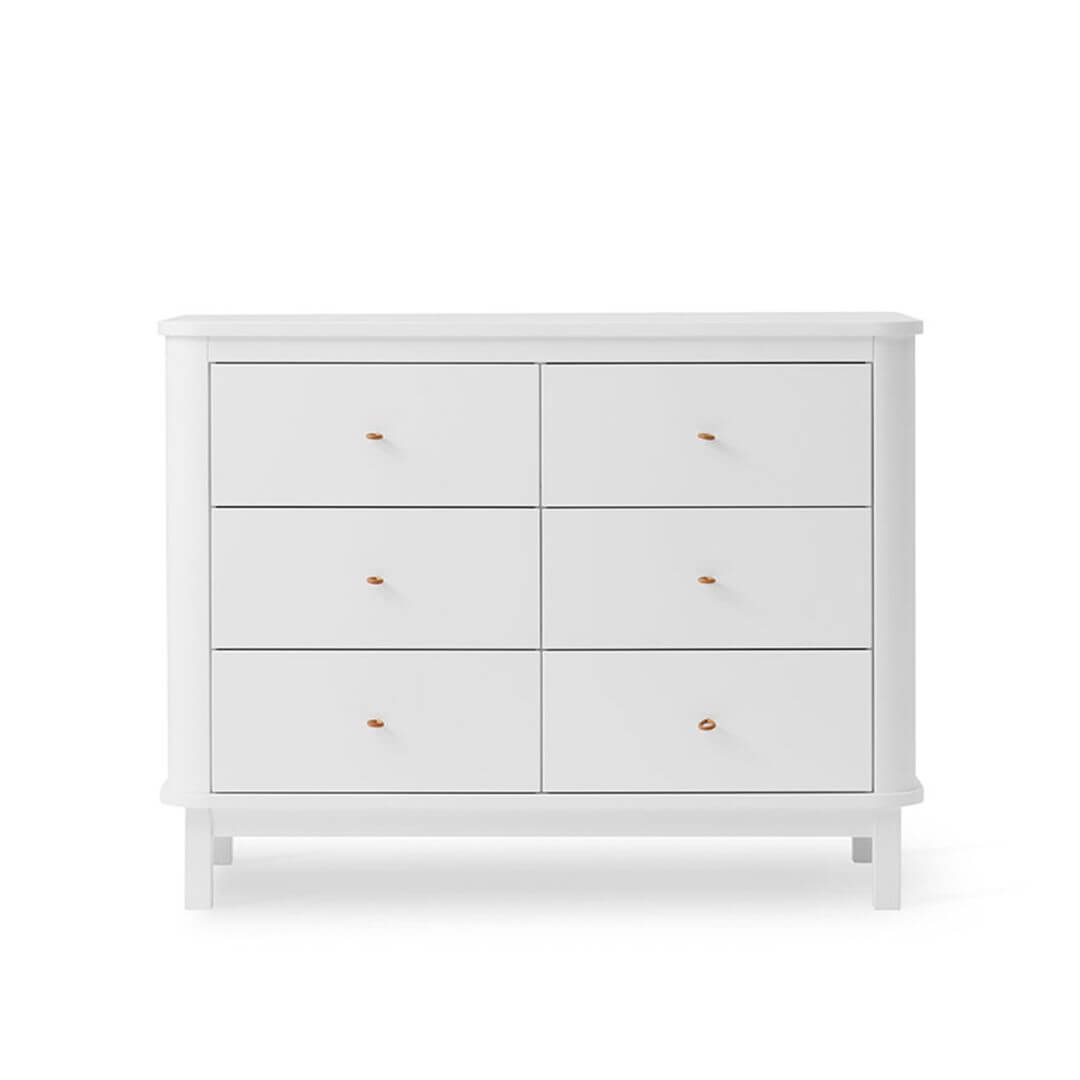 Oliver Furniture Wood Dresser with 6 Drawers in White