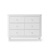 Oliver Furniture Wood Dresser with 6 Drawers in White