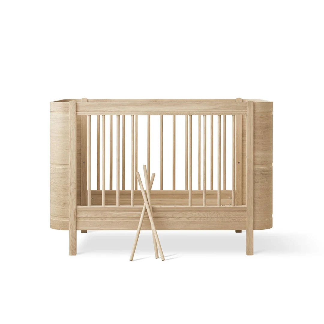 Oliver Furniture Wood Mini+ Cot Bed Excluding Junior Kit in Oak