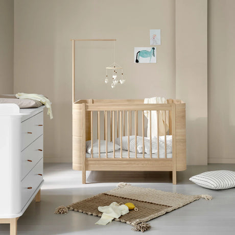 Oliver Furniture Wood Mini+ Cot Bed Excluding Junior Kit in Oak