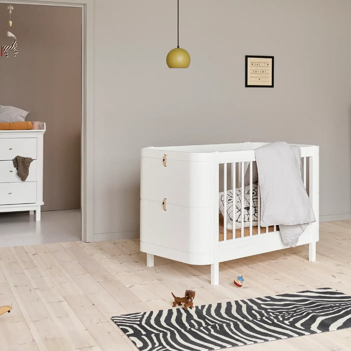 Oliver Furniture Wood Mini+ Cot in White