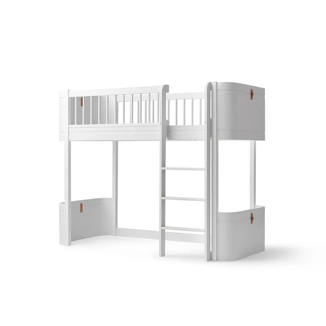 Oliver Furniture Wood Mini+ Low Loft Bed in White