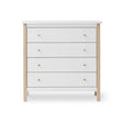 Oliver Furniture Wood Dresser 4 Drawers in White/Oak