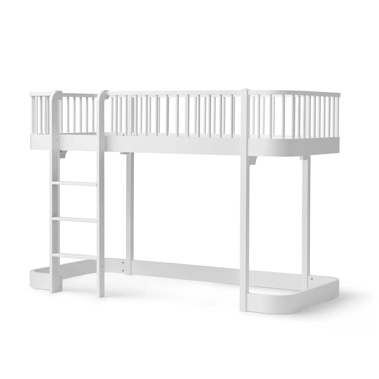 Oliver Furniture Wood Original Low Loft Bed in White