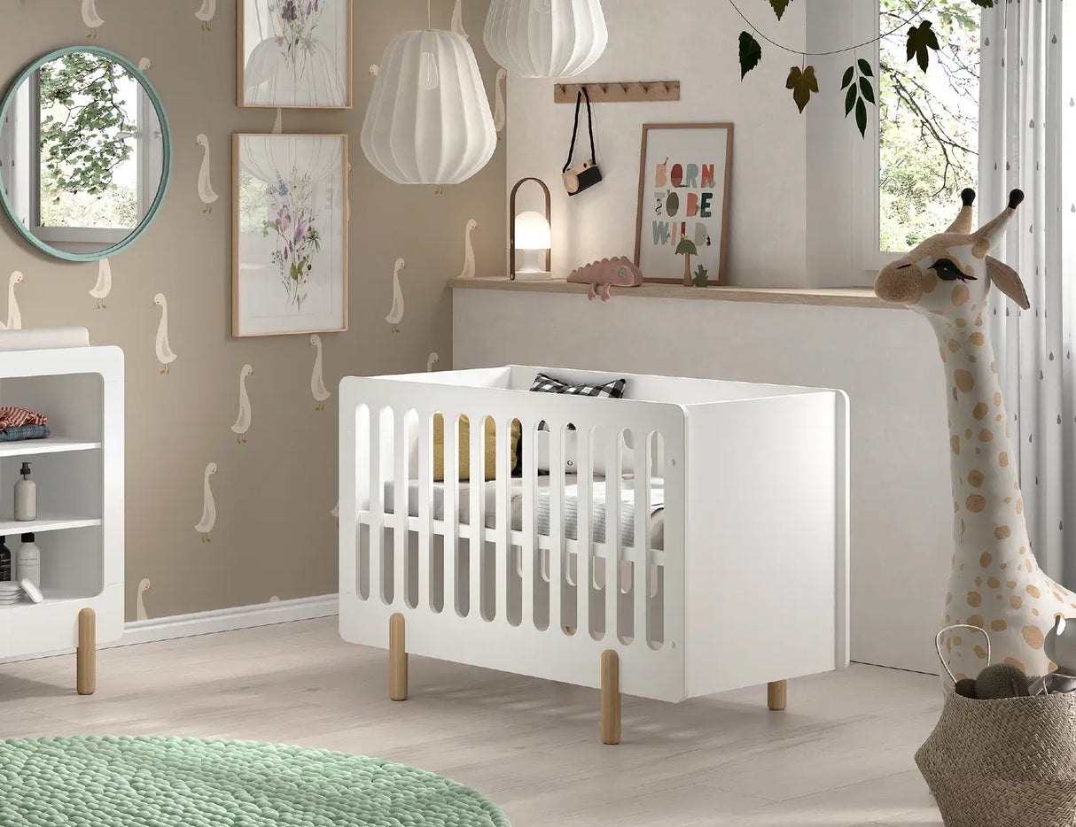 Jaxx Smile 3 Piece Nursery Furniture Set in White 