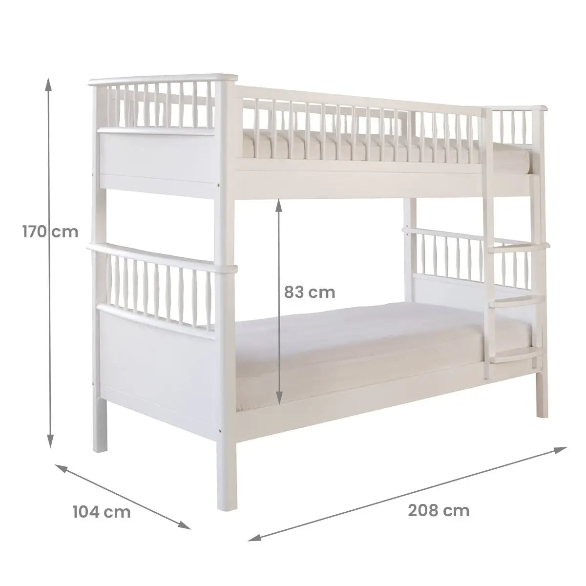 Little Folks Bowood Bunk Bed in Pure White