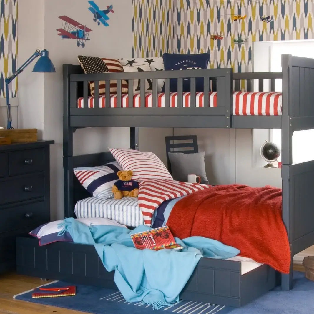 Little Folks Fargo Bunk Bed With Trundle In Painswick Blue