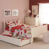 Little Folks Fargo Small Double Bed with Trundle In Ivory White 